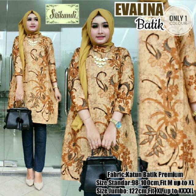 SALE EVALINA BATIK CEWEK KONDANGAN HIJAB