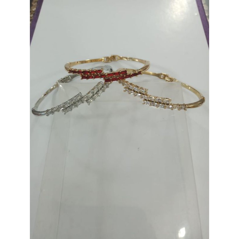 gelang tangan wanita titanium 3 variasi warna harga satuan