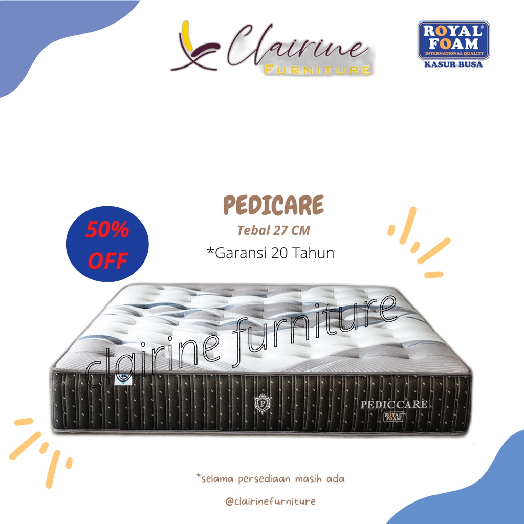 KASUR BUSA ROYAL FOAM PEDICARE T.27 CM UK 160X200 / 180X200 CM