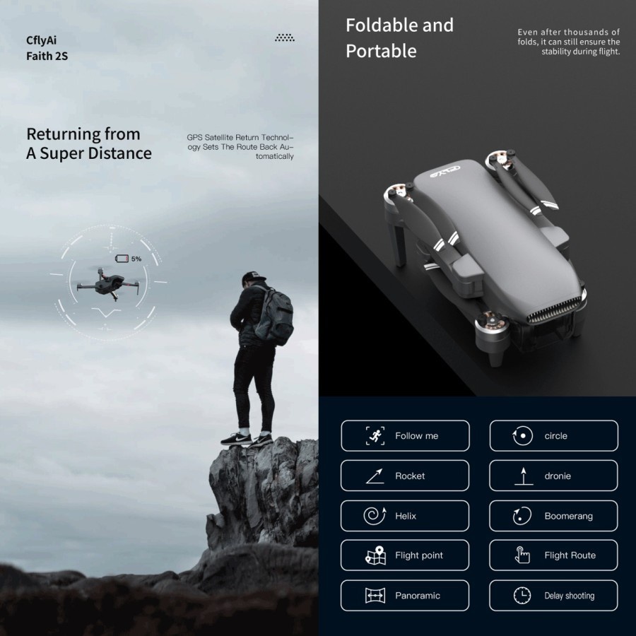 C-FLY FAITH 2S 3-AXIS GIMBAL 4K HD CAMERA (NEW VERSION)