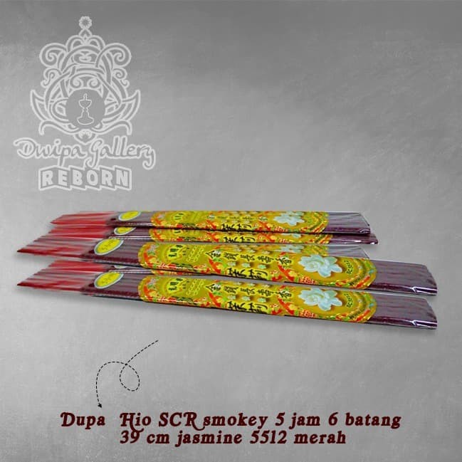 Dupa/ Hio wangi SCR smokey 5 Jam 6 batang 39 cm Jasmine 5512 merah