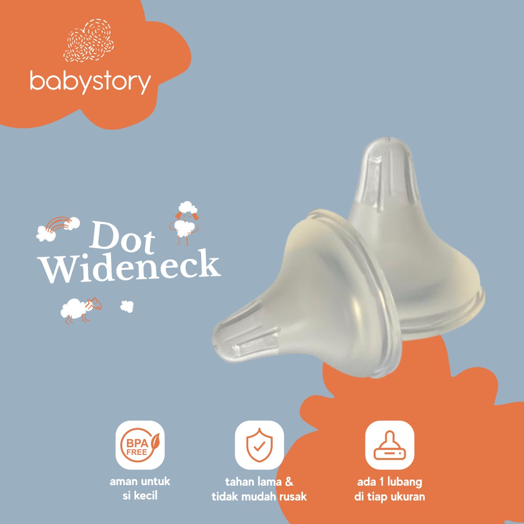 Babystory dot nipple untuk Wideneck