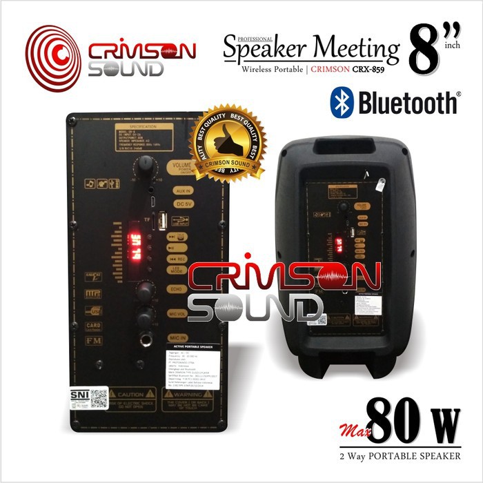 SPEAKER PORTABLE CRIMSON CRX 859 MEETING PORTABLE 8&quot;