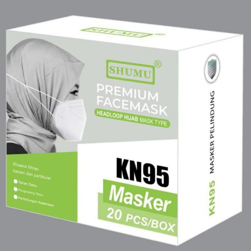 Masker KN95 SHUMU HIJAB HEADLOOP 5 PLY ORIGINAL