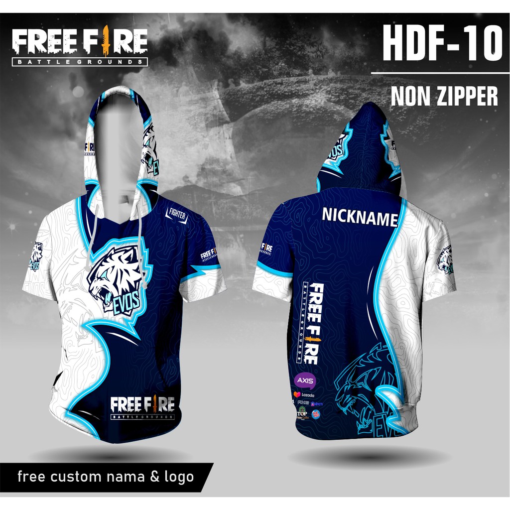 Jersey hoodie free fire baju ff evos kaos game