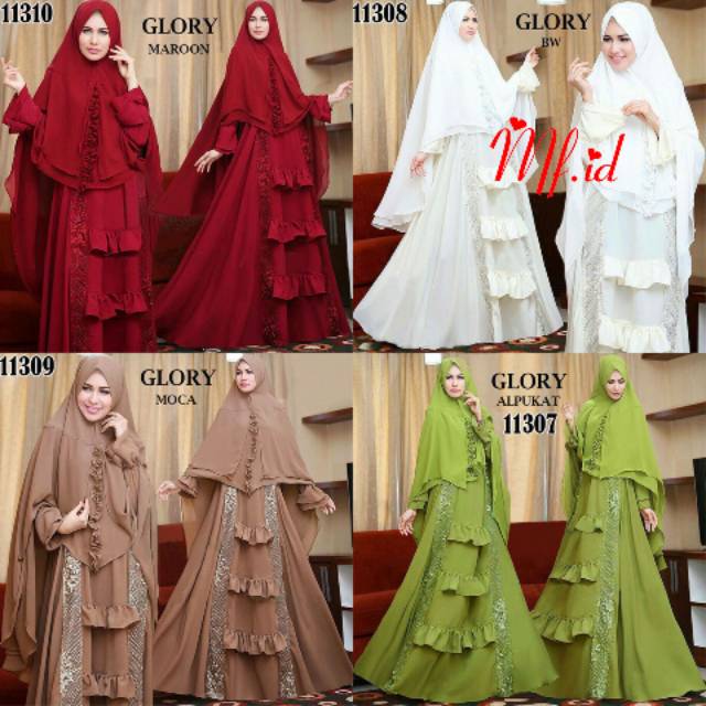 BAJU BUTIK REAL PICT GLORY SYARI /BAJU MUSLIM SYAR'I CANTIK