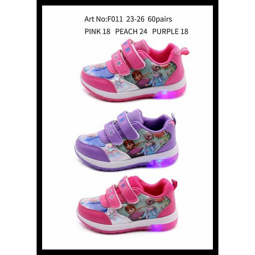 Sepatu Anak Led Lampu Frozen /Sepatu Anak Perempuan Led Frozen Terbaru