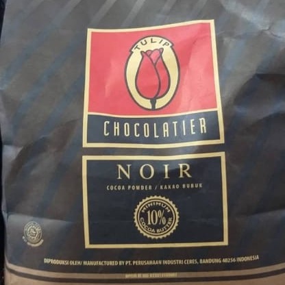 

tulip chocolatier noir kakao bubuk cocoa powder bordeaux varian kemasan 500gr / 2kg