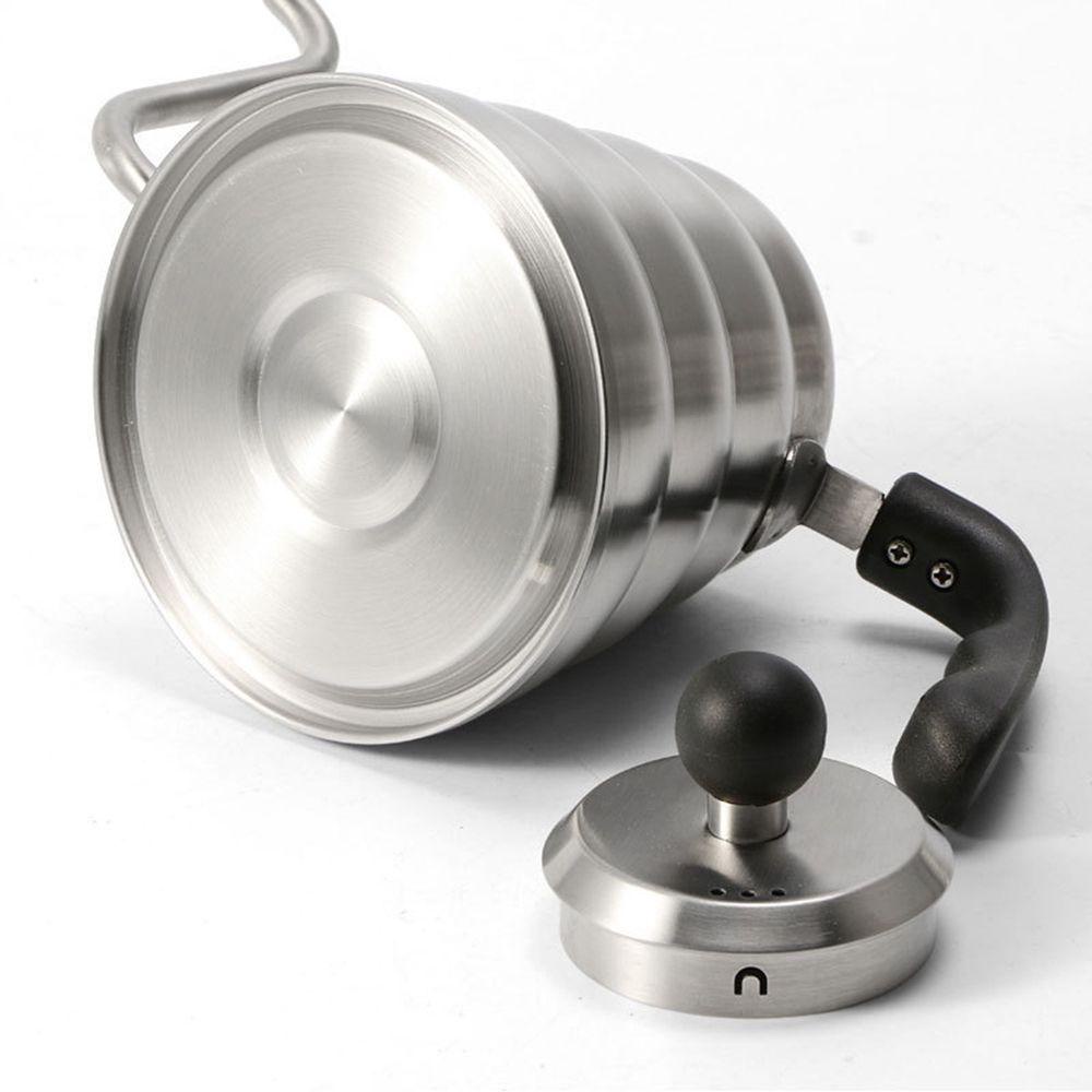 Solighter Pour Over Teko Kopi Mudah Dioperasikan Kompor Espresso Stainless Steel Moka Pot Drip Kettle Dengan Thermometer