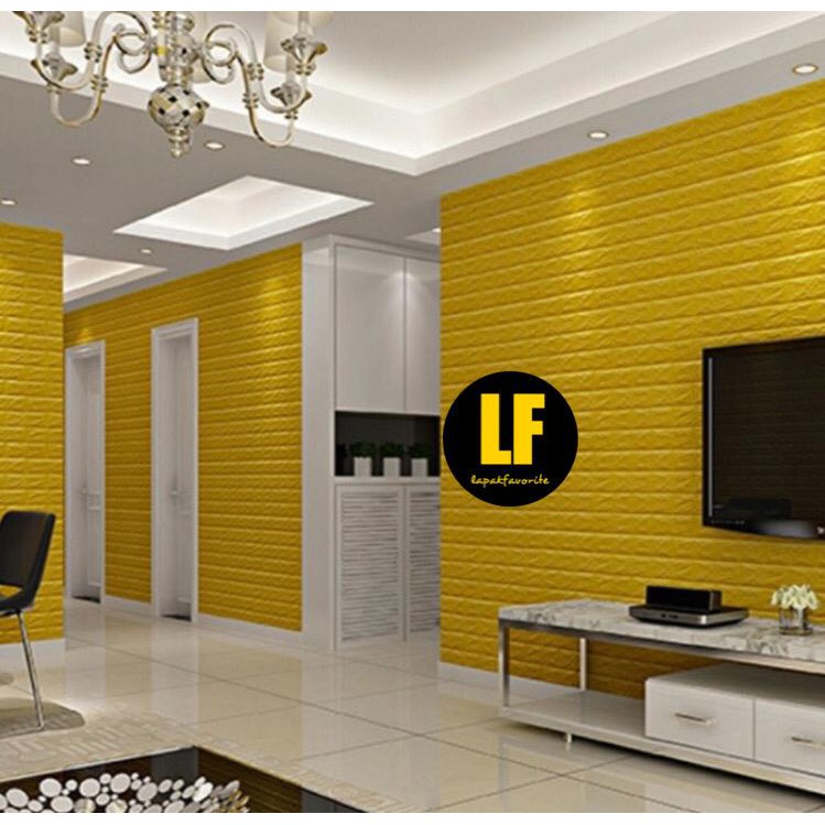AA Wallpaper Dinding Bata 3D Foam 70cm x 77cm Premium Wallpaper Tebal 3MM-5