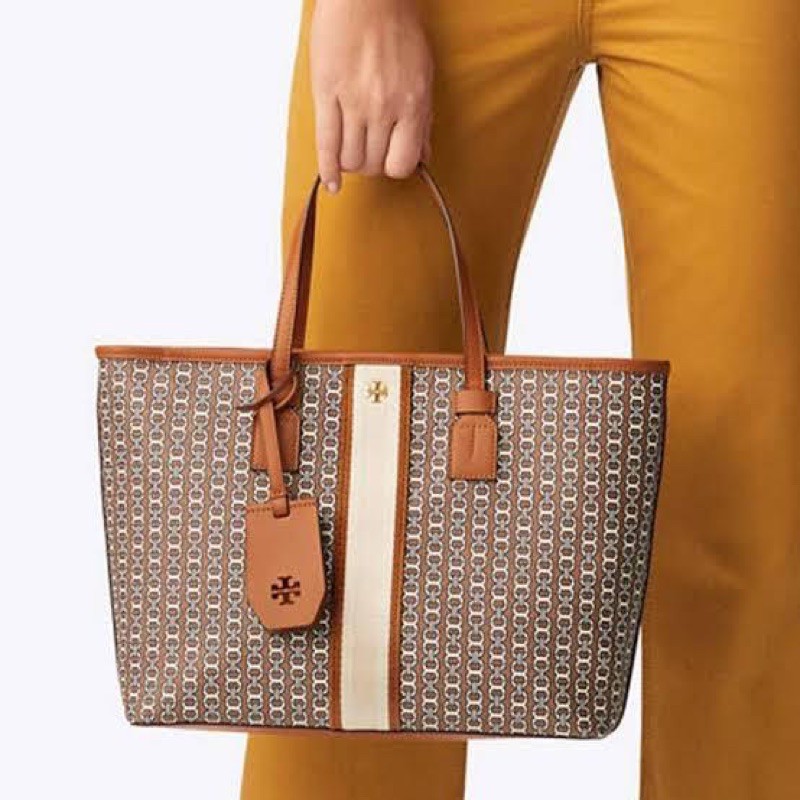 tory burch tb gemini link light umber small