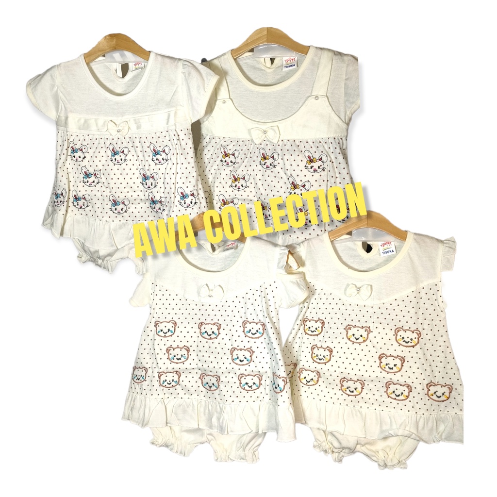 Stelan baju bayi anak perempuan kisaran umur 3-12 bulan