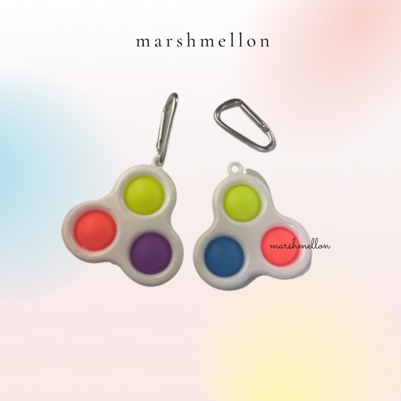 Gantungan Kunci Pop It & Gelang Pop It Pastel Rainbow | Pop It Gurita | Princess Key Chain (Snow White Cinderella Aurora Belle) | Pop It Warna Lilac Pink Tosca Fidget Key Chain Macaron-FIDGET