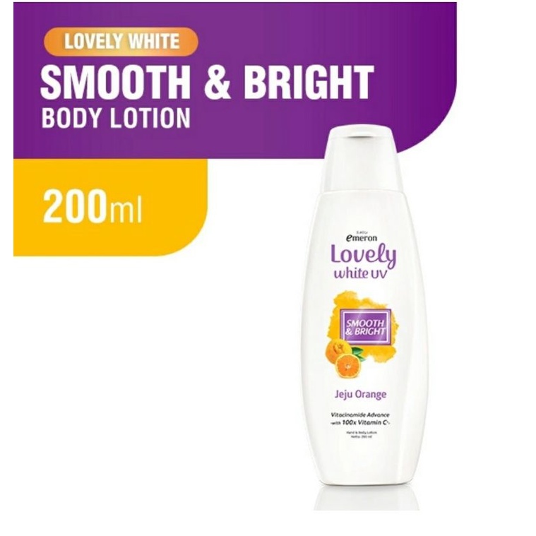 LOTION LOVELY WHITE UV SMOOTH &amp; BRIGHT JEJU ORANGE 200 ML