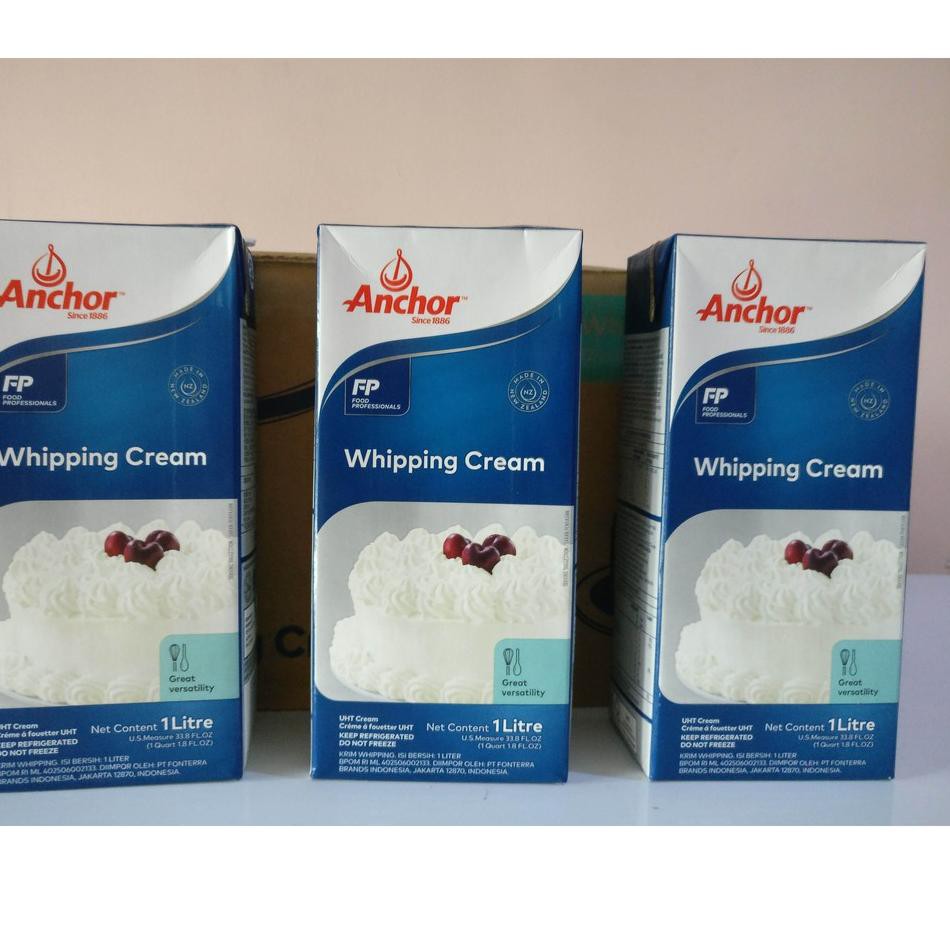 

Langsung Beliii.. Whipping Cream Anchor 1 LTR Halal Premium Kualitas Food Professional