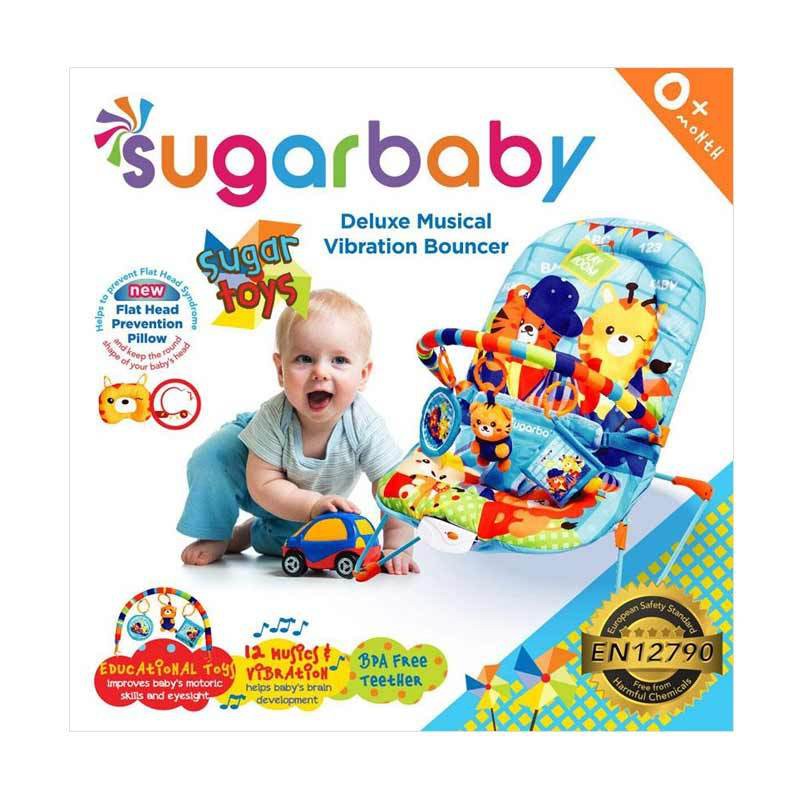 Ayunan Sugar Baby 1 Recline Deluxe Musical Vibration Bouncer Baby Kursi Goyang Bayi