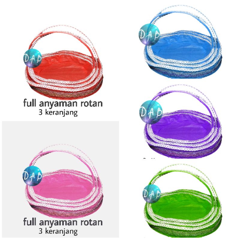 COD tempat kosmetik pernikahan 1set isi 3 keranjang