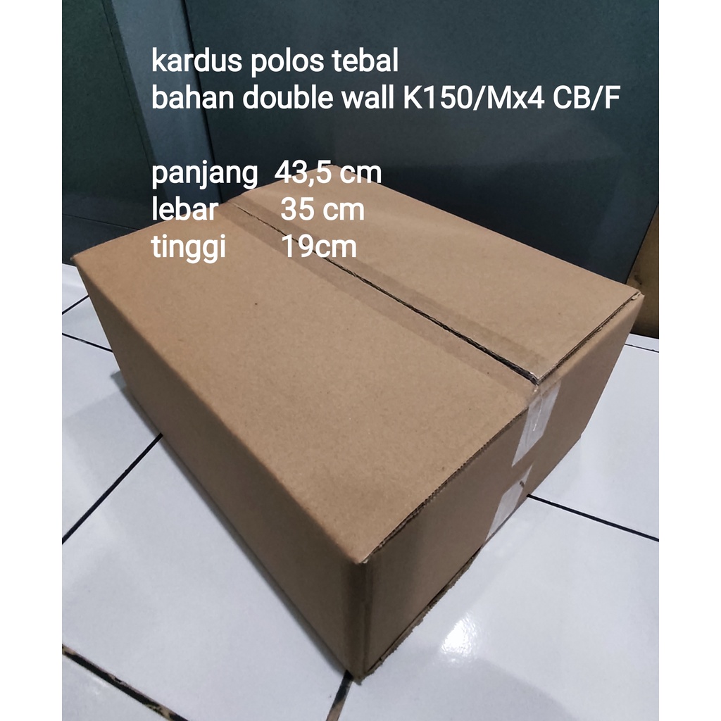 

kardus box polos bahan double wall tebal