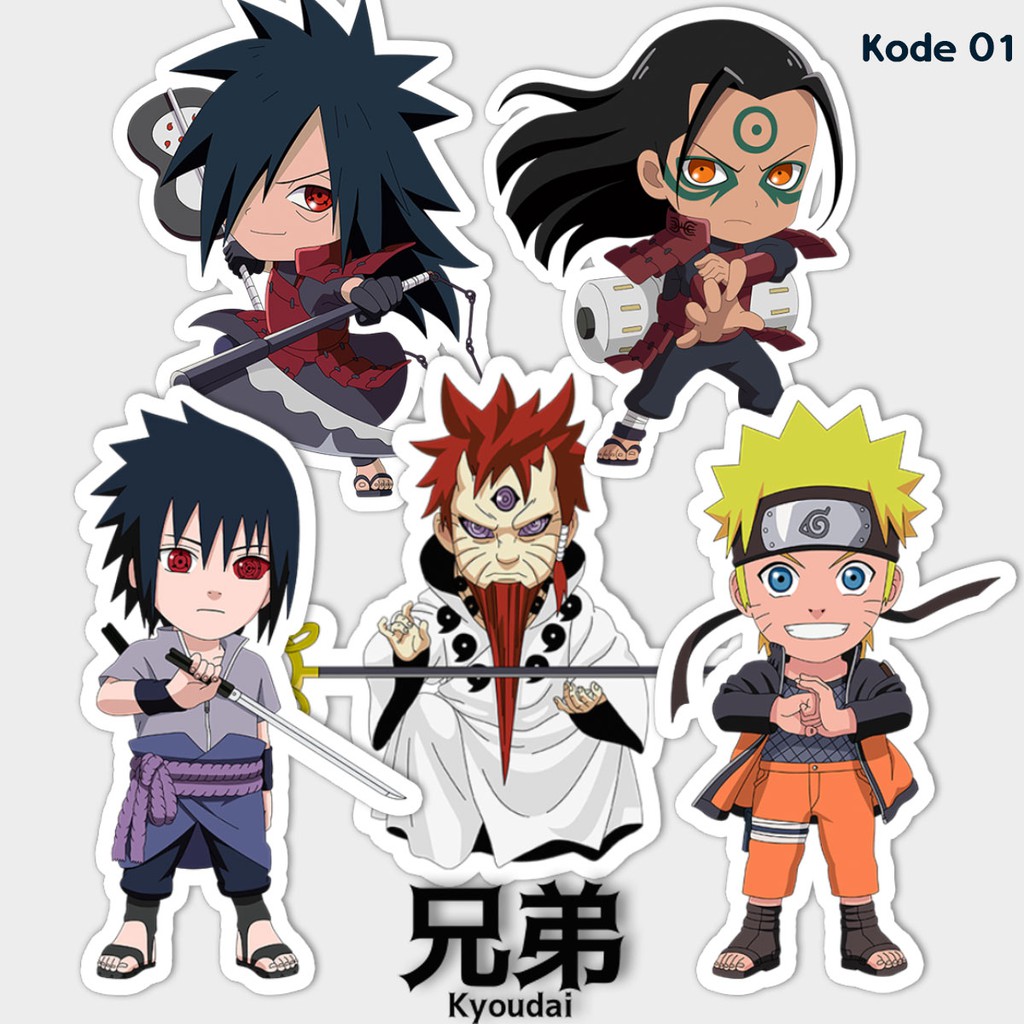 Koleksi 18 Stiker Anime Stiker Vynil Stiker Laminasi Naruto