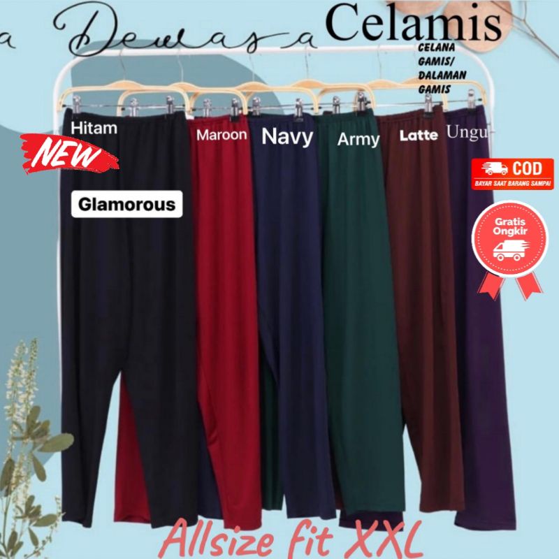 Celamis Dewasa Premium Size M fit to XXL Celana Gamis Bahan Kaos