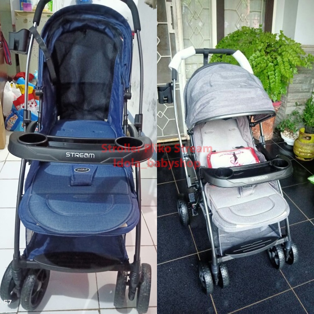 Stroller Pliko Stream 387 Kereta Dorong Bayi Reversible Handle Bisa Hadap Ibu Perlengkapan Bayi