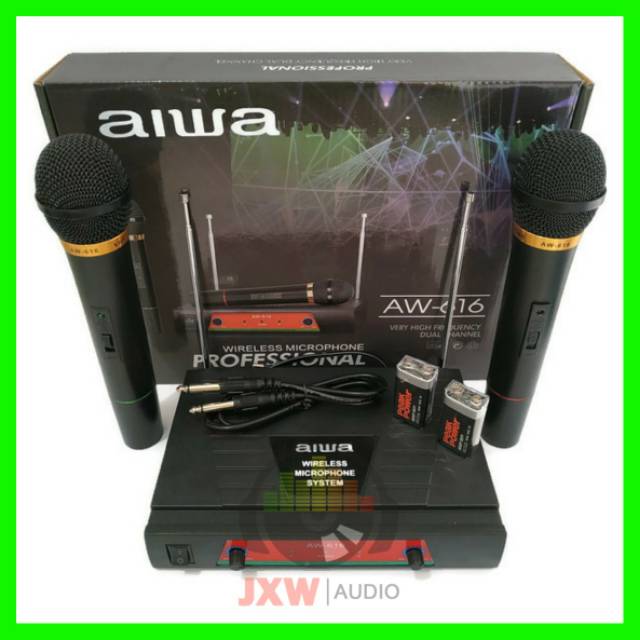 MIC AIWA AW 616 / MICROPHONE WIRELESS AIWA AW-616 / MIC AIWA AW616 HANDHELD