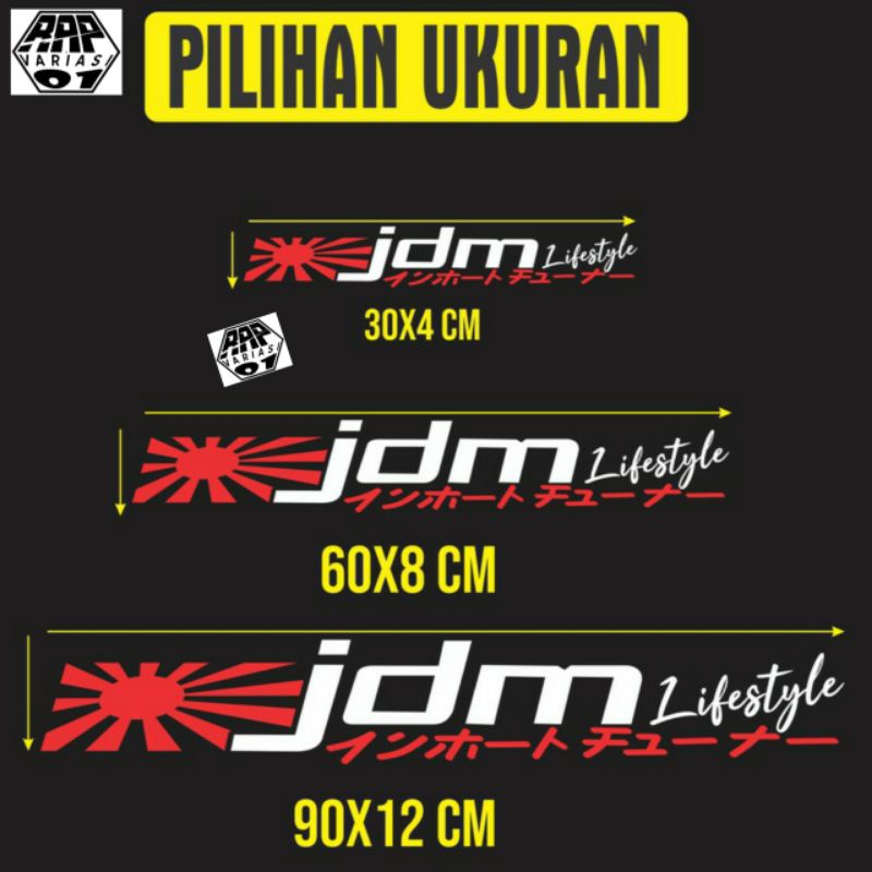 stiker JDM LifeStyle, stiker Cutting kaca mobil