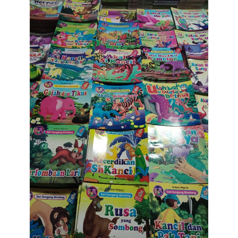 BUKU DONGENG SERI FABEL DAN SERI DONGENG BINATANG 19×19CM