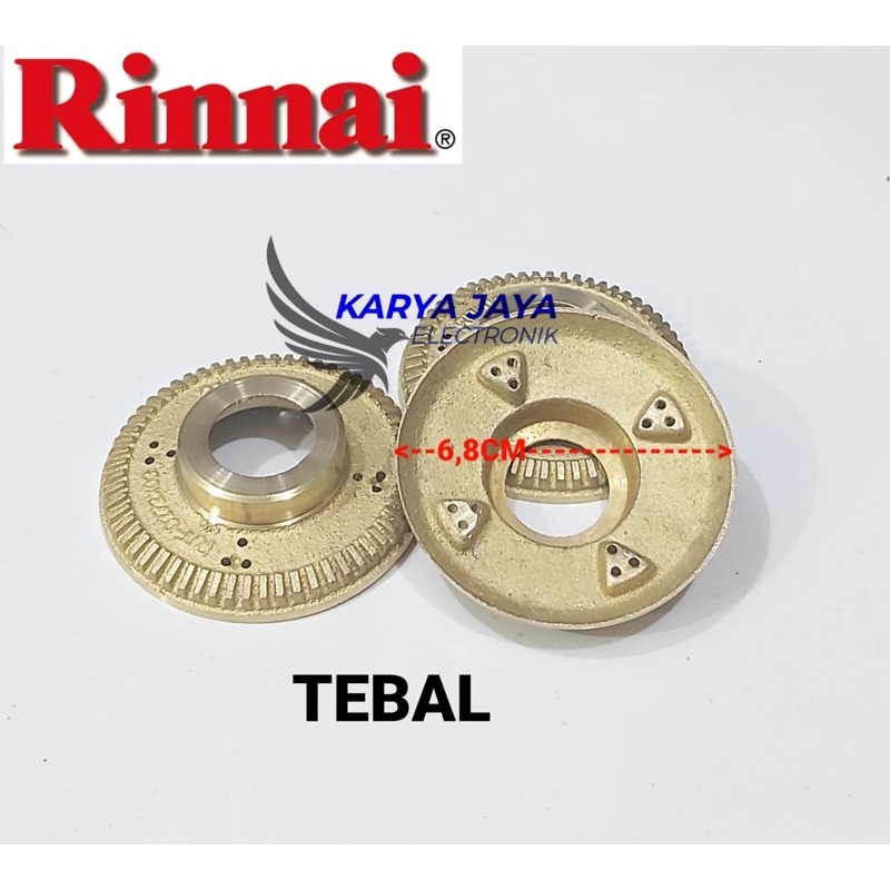 BURNER KUNINGAN KECIL KOMPOR GAS RINNAI 511 522 C E 602 603 E /BURNER RINNAI