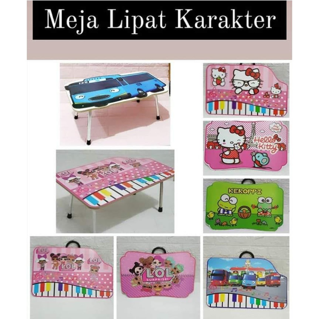 Meja belajar anak lipat -motif karakter