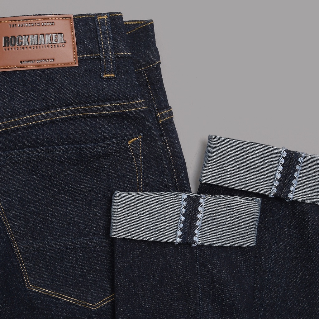 CELANA DENIM SELVEDGE ROCKMAKER DARK INDIGO WHITE