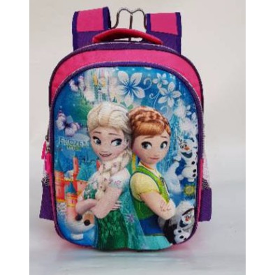 Tas anak frozen/Tas Ransel Sekolah Anak SD Frozen Import Timbul 2 Ruang