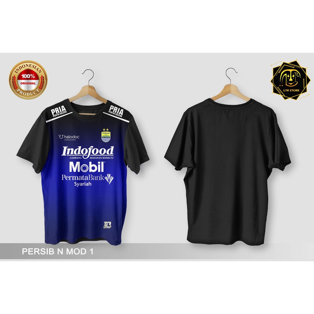 [ BAYAR DI TEMPAT ] BAJU PRINTING GAMBAR SEPAK BOLA PERSIB BANDUNG PERSIB N MOD 1 - KAOS DISTRO ORIG