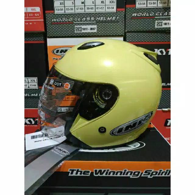 HELM INK CENTRO JET SOLID YELLOW LIGHT HELM INK CENTRO POLOS KUNING LEMON INK CENTRO JET ORI 100%