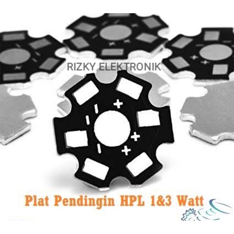 Heat Sink Heatsink Star PCB Plat Pendingin Aluminium HPL LED 1W 3W 5W