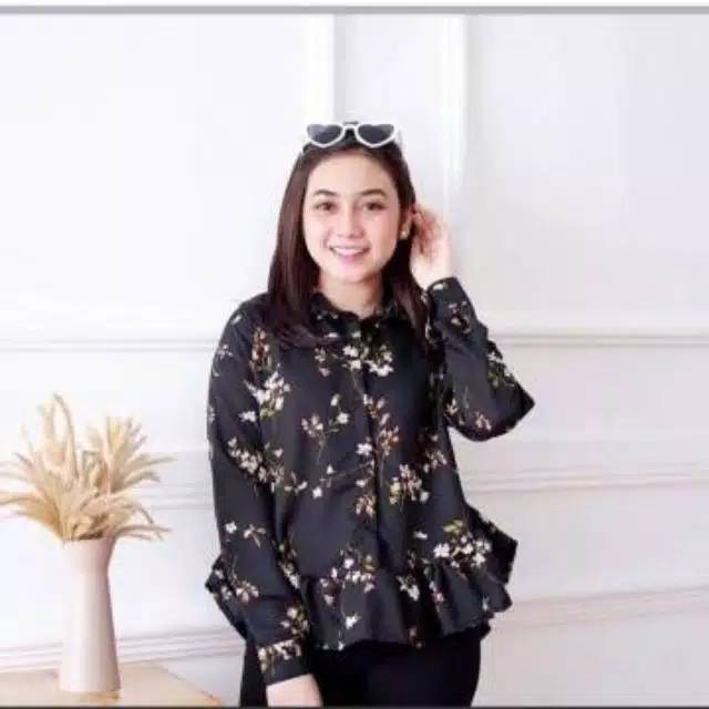 Preloved kemeja peplum/ peplum kemeja monalisa/ monalisa/tunik monalisa