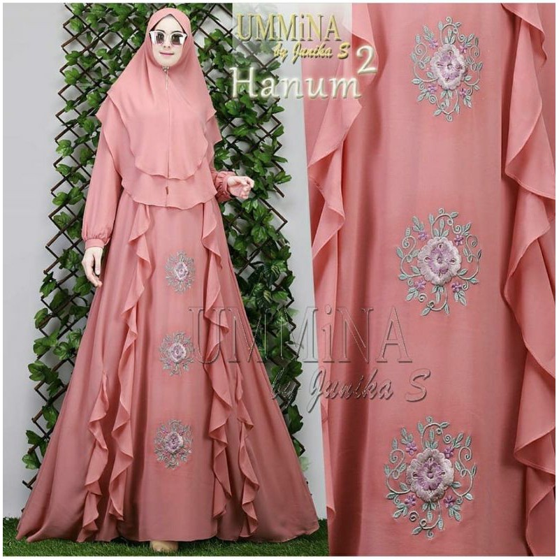 GAMIS BORDIR SYARI HANUM BY UMMINA