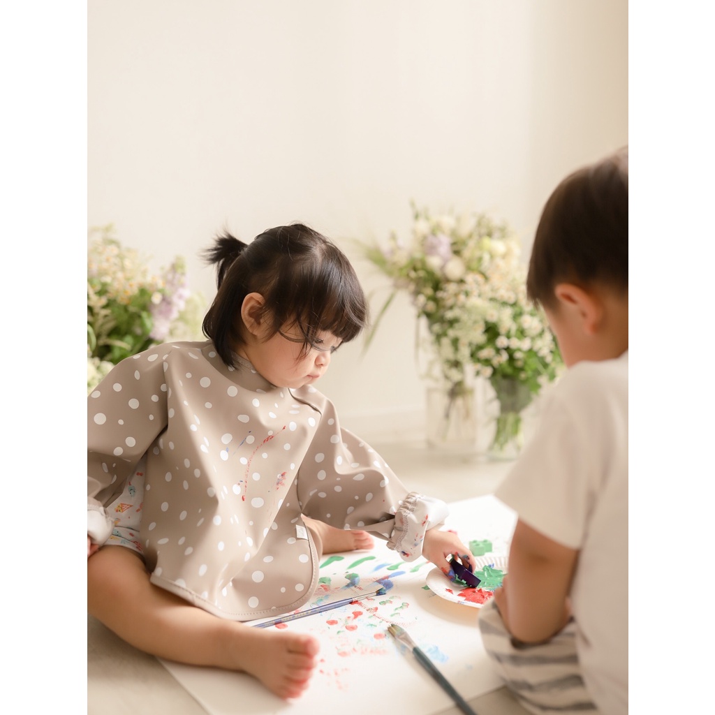 Mellow Bib Cape Spots Celemek Bayi Anak Hello Mellow