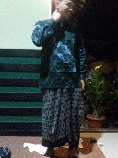 Baju Batik Nu Motif Satu Abad Nu Mengabdi Dan Urangan/cabut Warna Primis