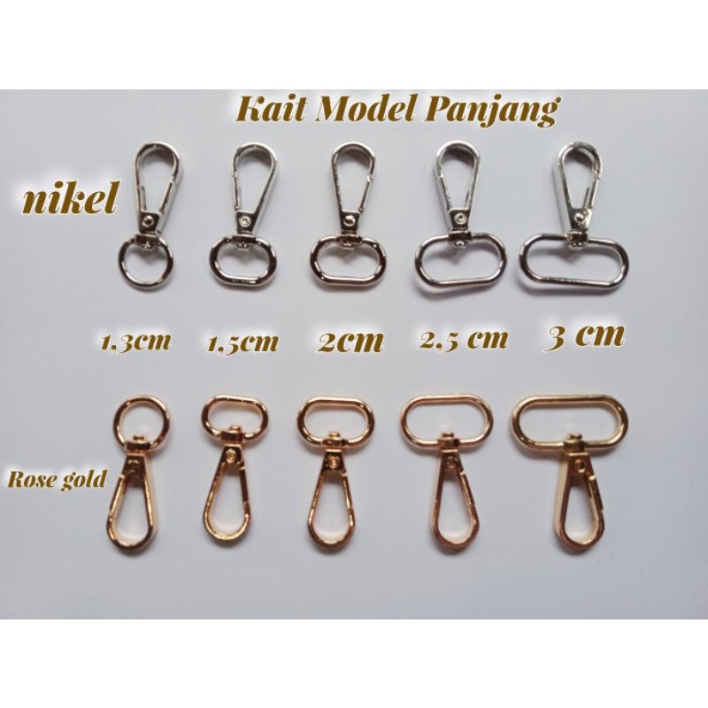 Kait Tas Model Panjang/kait tas stainless/kait tas import Nk/Rs gold