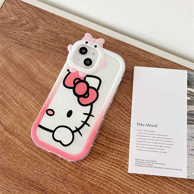 Soft Case Silikon Transparan Motif Kartun 3D Untuk iPhone 14 13 12 11 Pro Max X Xr Xs Max 7 8 6 6s Plus SE 2020