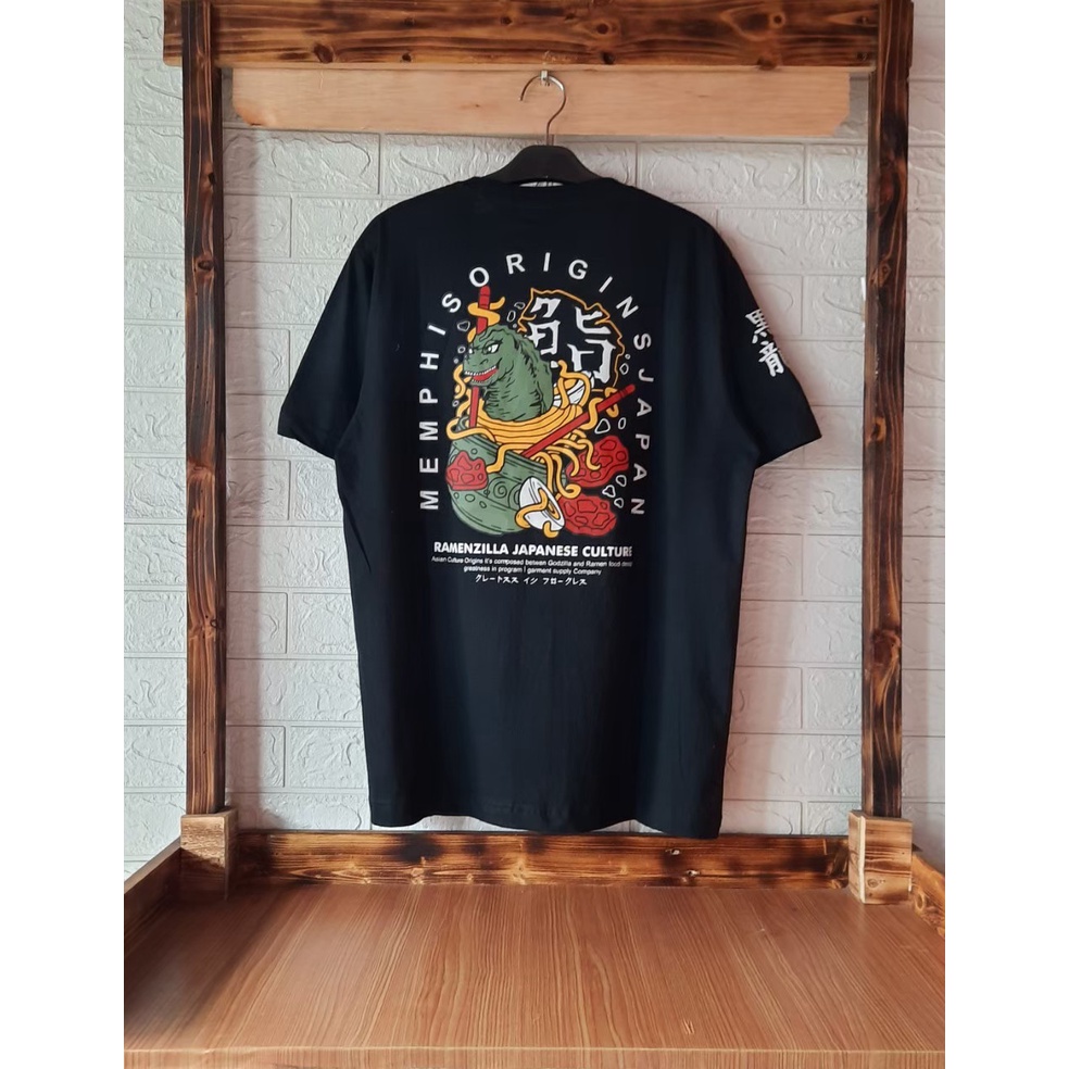 Kaos Distro Memphis Pria Origins Anime samurai Japan New apparel