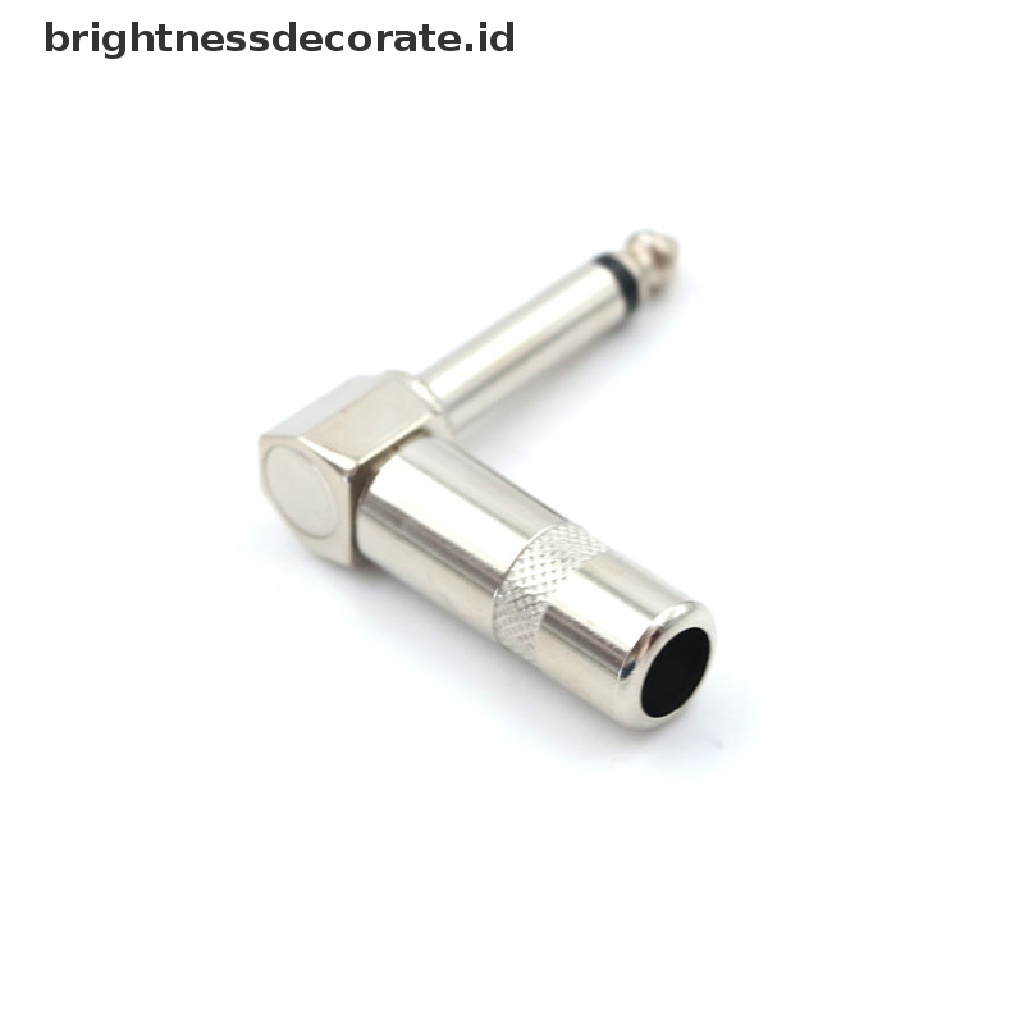 [birth] 4x 90 Degree Right Angle 6.35mm 1/4&quot; Male Mono Phone Welded Jack Plug 0 0 0 0 0 [ID]