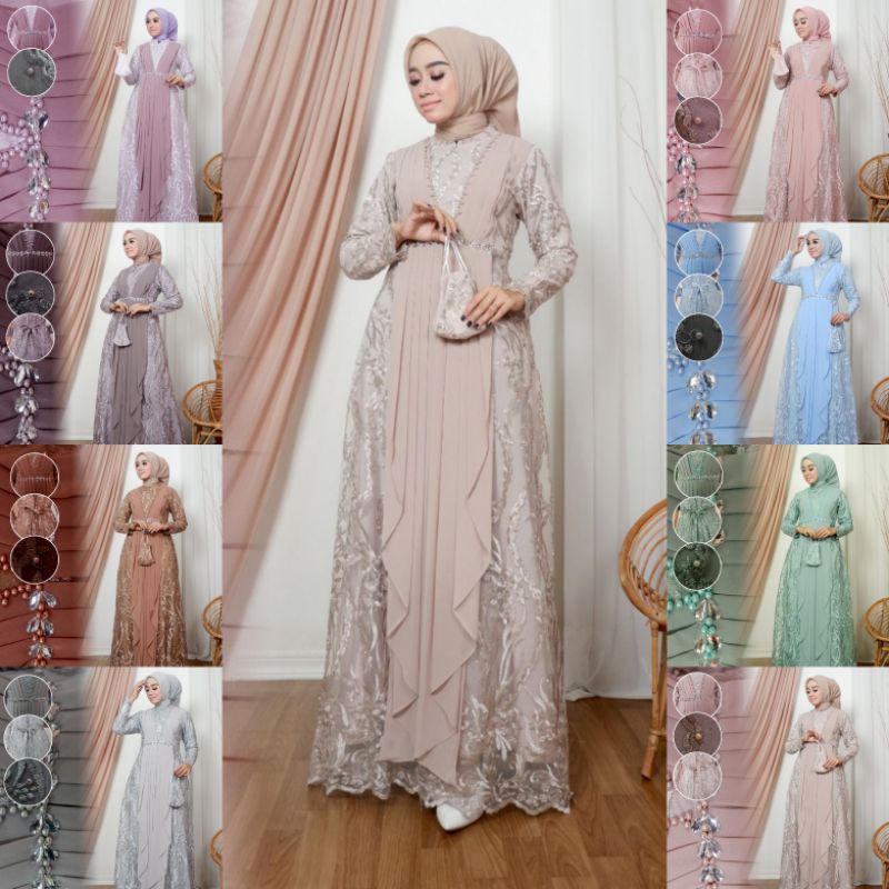 DRESS SAVANA // BAHAN TILLE BORDIR MUTIARA PREMIUM // By Ratu Kebaya