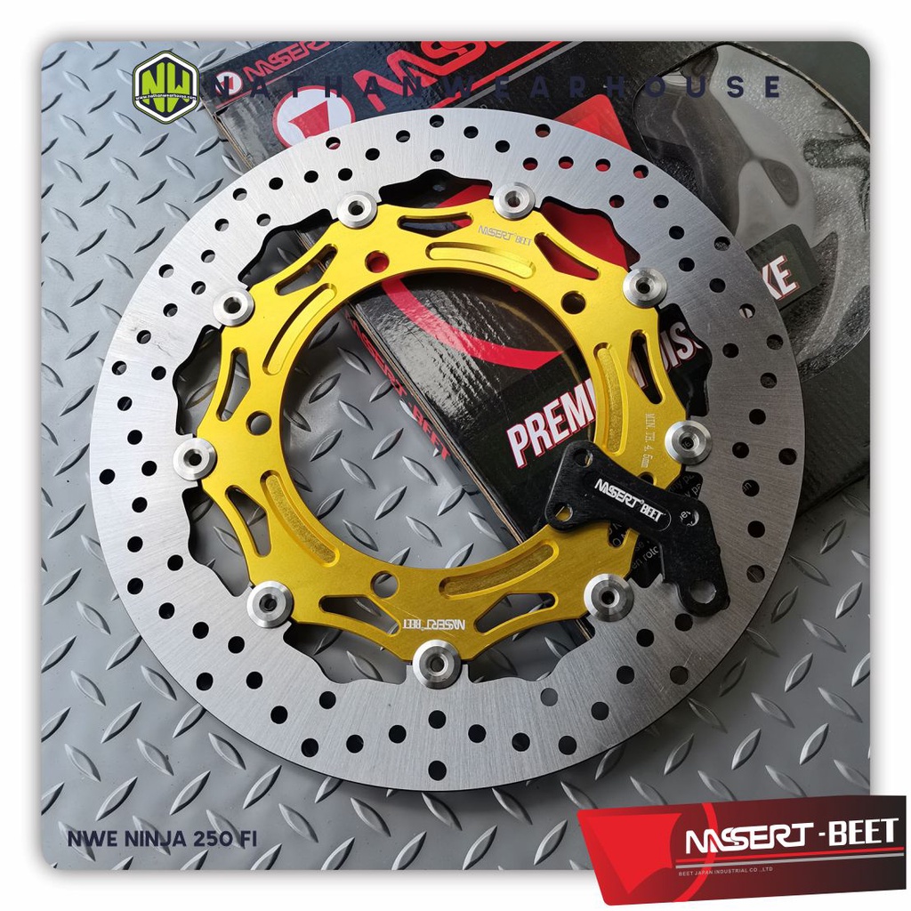 Discbrake Piringan Cakram Depan Ninja 250 Fi New ZX25R CNC Floating 320mm Nassert beet NB-08