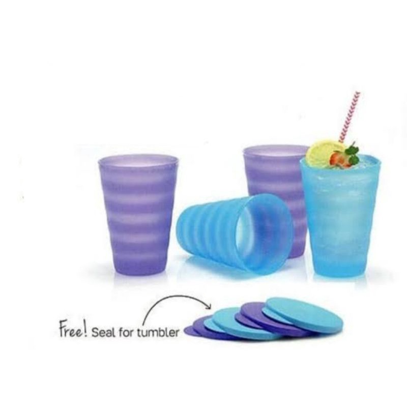 Expression Tumbler (4) - gelas Tupperware dengan tutup