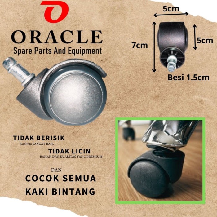 Oracle | SPAREPRAT KURSI RODA HITAM BIASA MERK ORACLE MURAH