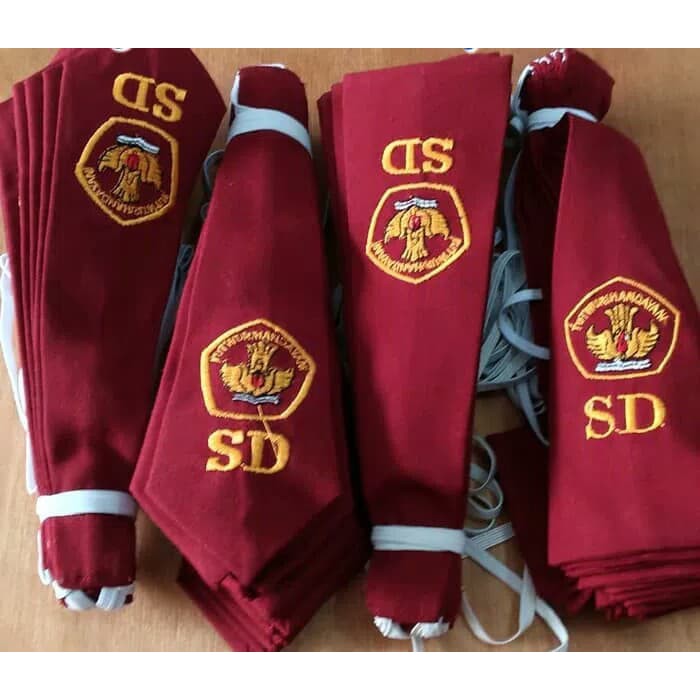Dasi Sekolah SD Bordir-Dasi SD Bordir-Dasi Sekolah-Seragam Sekolah