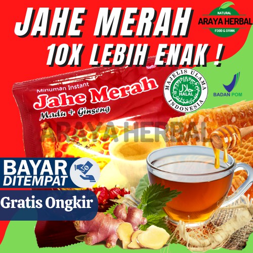 

Jahe Merah Bubuk Minuman Herbal Ginseng Madu Asli Jamu Kondang Food