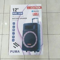 Speaker Portable Meeting 12 inch PUMA ASATRON + 2 mic / Party Speaker